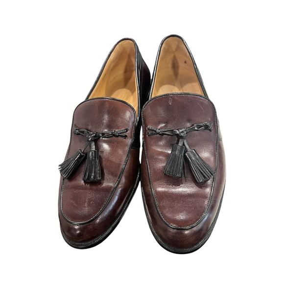 Johnston Murphy Loafers Brown Black Leather Tassel Slip On Shoes Size 8.5M main image 8